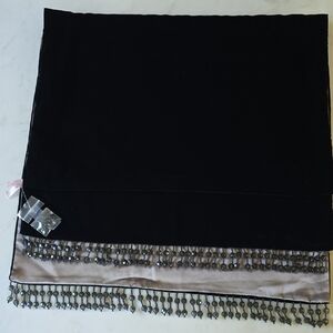 Victoria's Secret Black and Silver Beaded Wrap.